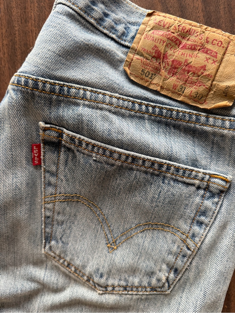 Levi's Men's 501 Straight Distressed Jean - Picture 2 of 8